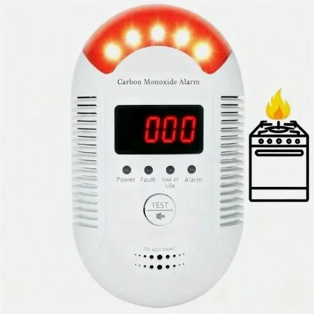 DETECTEUR DE FUITE DE GAZ ET D'INCENDIE( DOUBLE ACTION,DOUBLE PROTECTION)